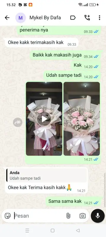 Testimonial Papan buket bunga BANGKA TENGAH